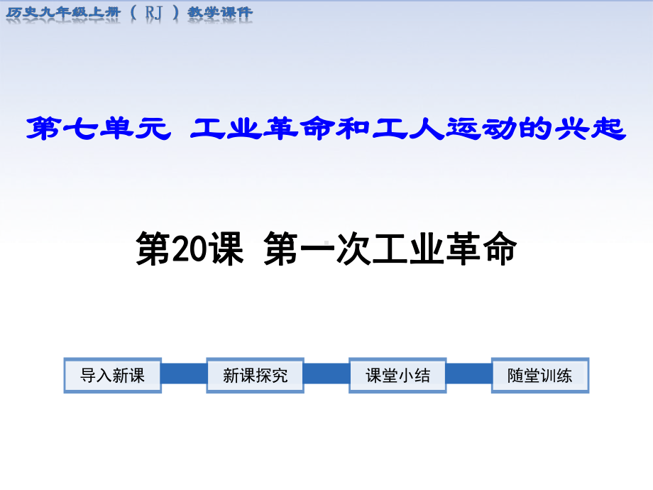 部编人教版九上历史第20课-第一次工业革命课件.ppt_第1页