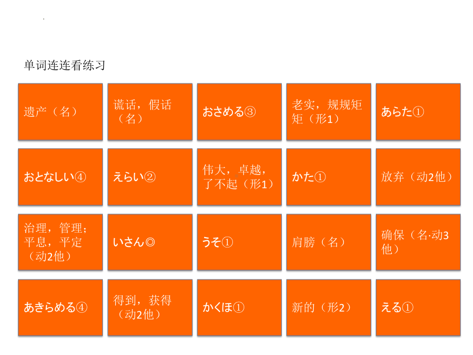 第10课 单词连连看练习ppt课件-2023新人教版《高中日语》必修第三册.pptx_第3页