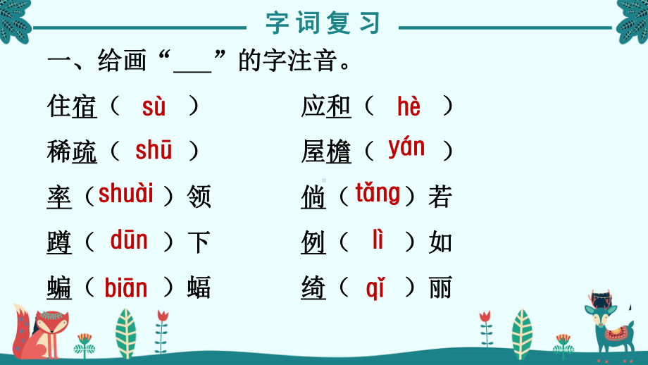 部编人教版四年级语文下册(1-5)单元知识点复习课件.ppt_第3页