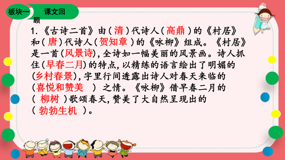 部编本语文二下第一单元整理与复习课件.ppt_第3页