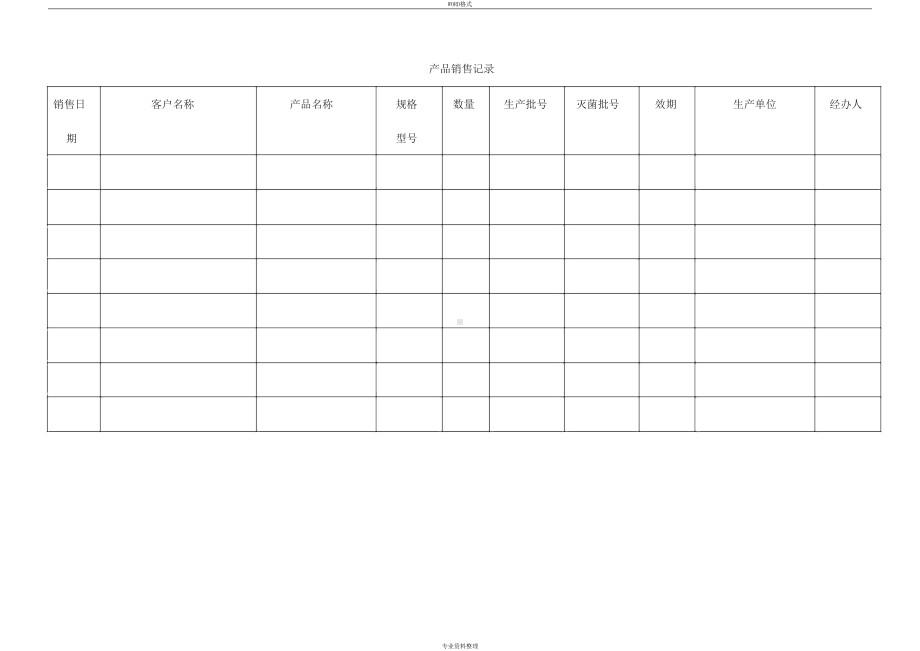 医疗器械经营企业质量管理制度及工作程序附属表格(多表格)(DOC 20页).docx_第3页