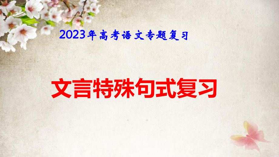 2023年高考语文专题复习：文言特殊句式复习 课件46张.pptx_第1页