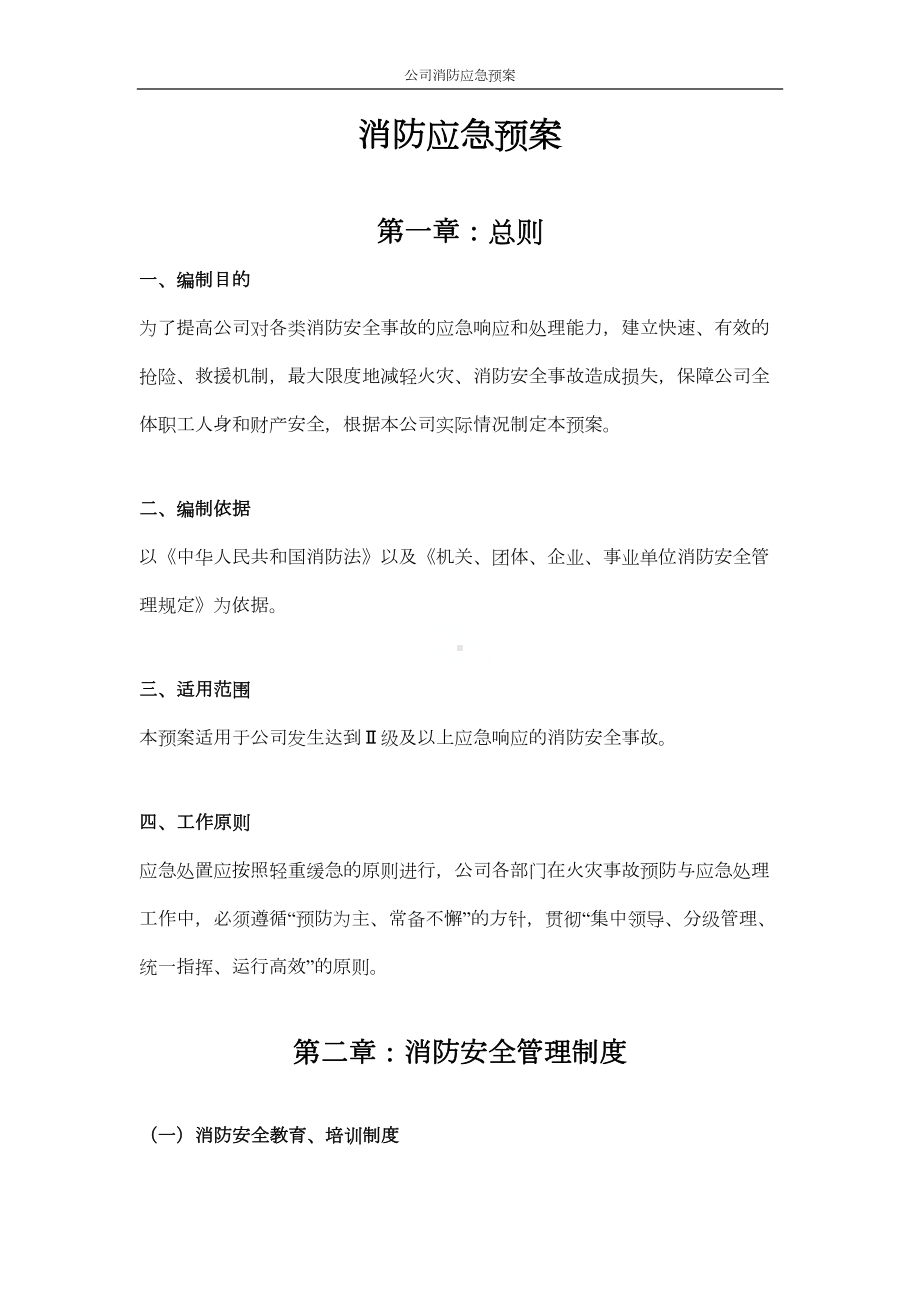 公司消防应急预案(DOC 13页).docx_第1页