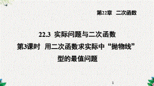 用二次函数求实际中“抛物线”型的最值问题课件.ppt