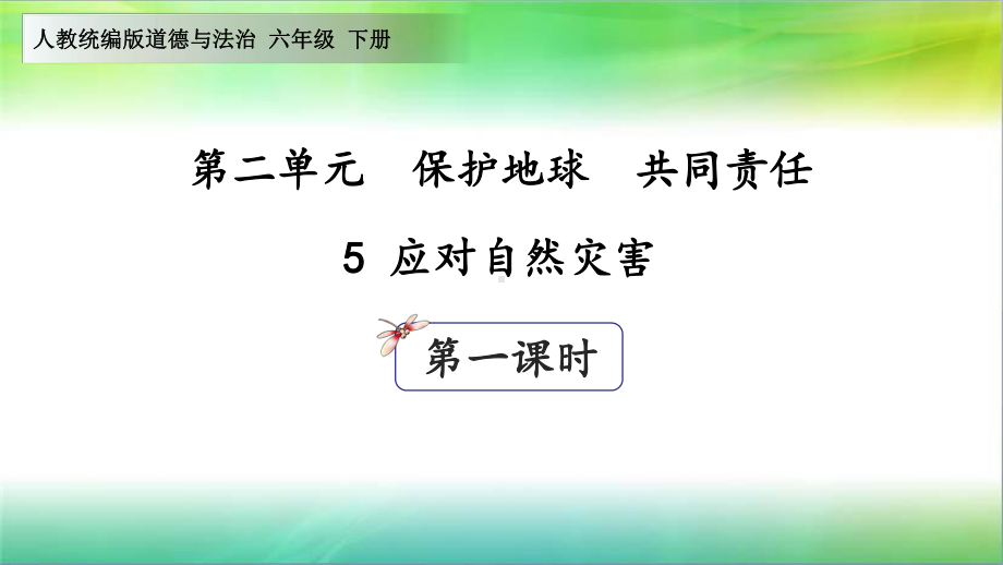 统编人教部编版小学六年级下册道德与法治5应对自然灾害第一课时课件.ppt_第1页