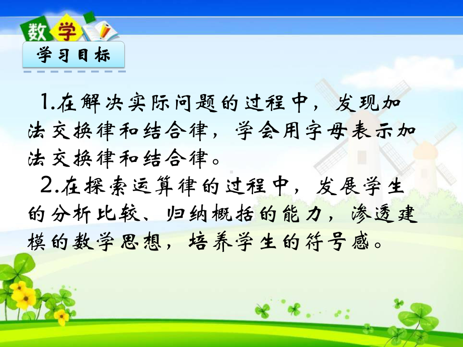 苏教版四年级下册数学《61-加法交换律和结合律》课件.pptx_第2页