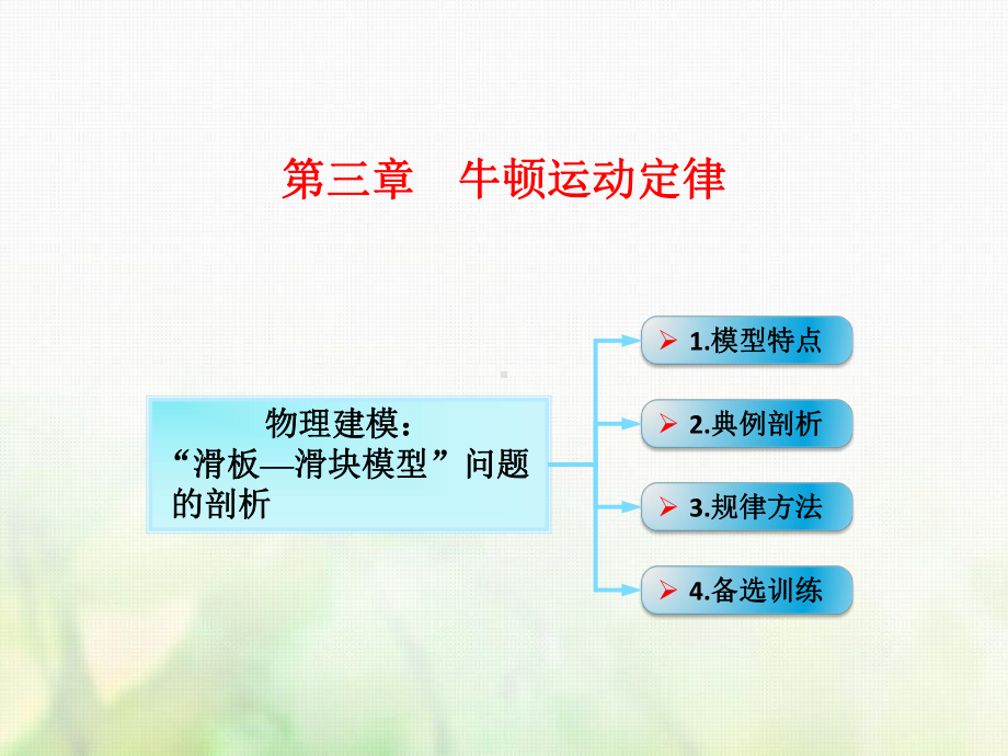 第3章第4节(课时2)牛顿运动定律综合应用二：动力学中“滑板—滑块模型”问题的剖析课件(鲁教版).ppt_第1页