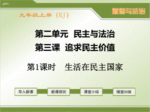 部编人教版九年级上册道德与法治第三课《追求民主价值》课件.ppt