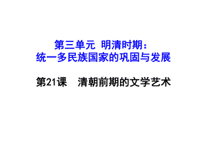 第课清朝前期的文学艺术课件.ppt