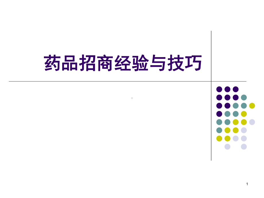 药品招商经验、技巧课件.ppt_第1页