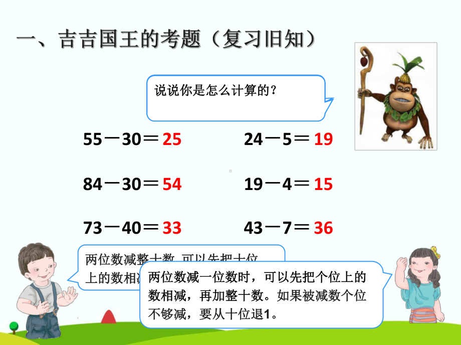 苏教版小学数学二年级下册第六单元《2、100以内两位数减两位数的口算》1课件.ppt_第2页