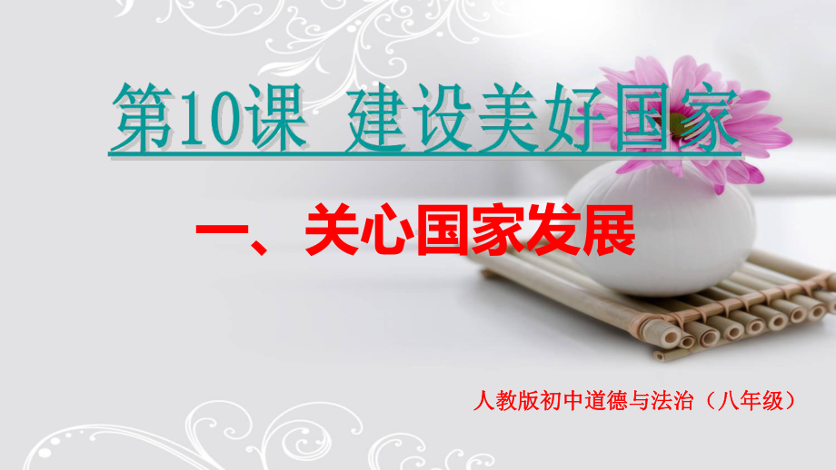 部编人教版初中八年级上册道德与法治《第十课建设美好祖国：关心国家发展》优质课课件幻灯片.ppt_第1页