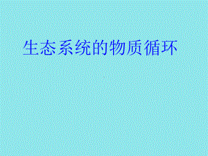 生态系统的物质循环-课件.ppt