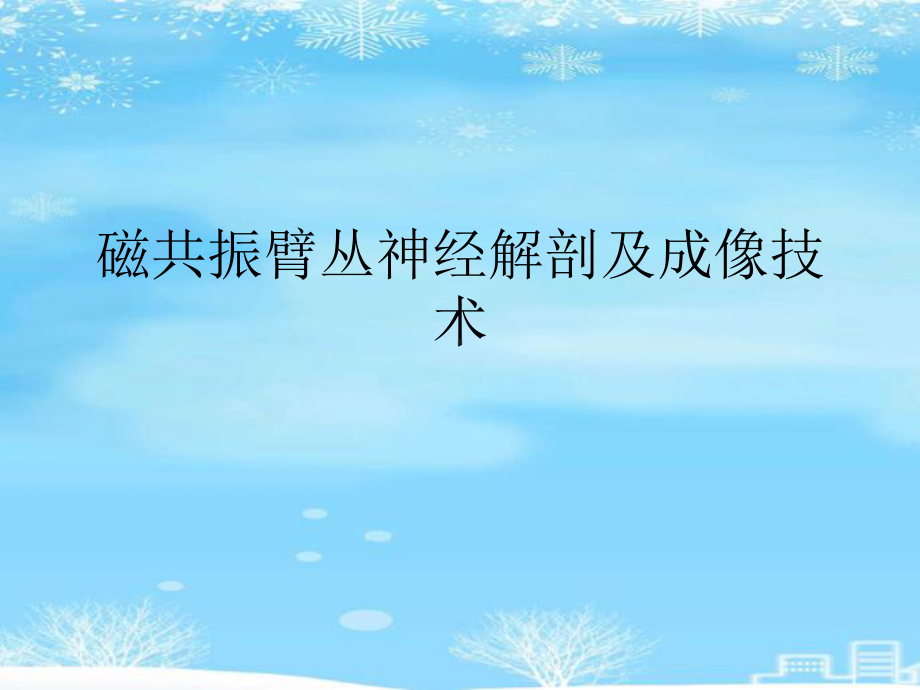 磁共振臂丛神经解剖及成像技术2021完整版课件.pptx_第1页