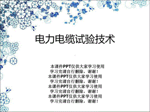 电力电缆试验技术教学课件.ppt