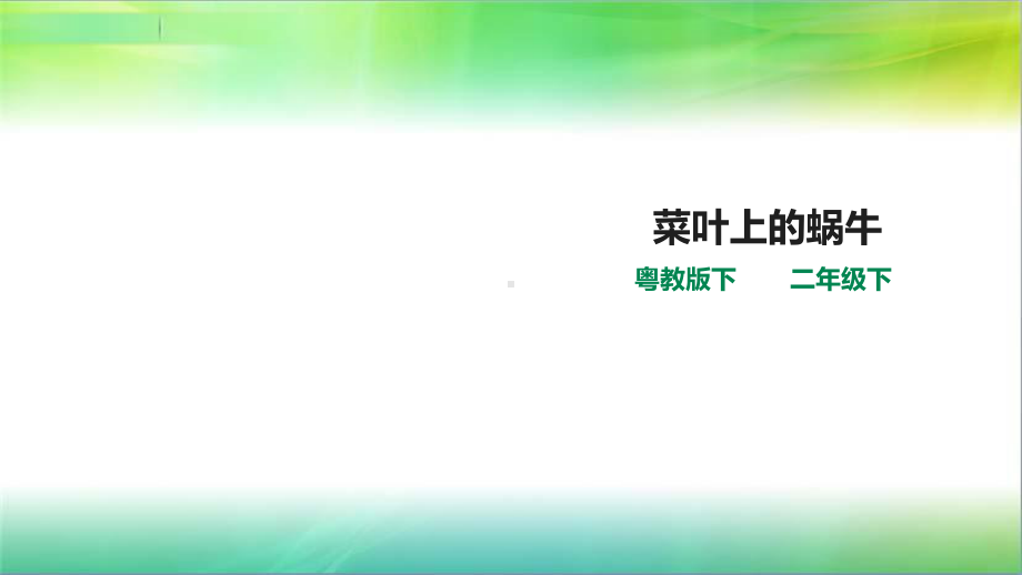 粤教版小学科学新版二年级下册科学11菜叶上的蜗牛(课件).ppt_第1页