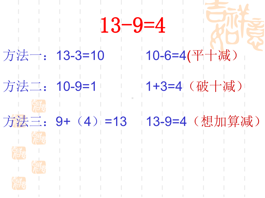 苏教版一年级下册十几减8、7课件.ppt_第2页