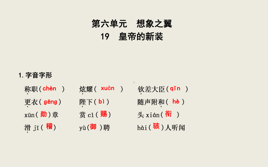 部编版七年级上册精编课件—19皇帝的新装.ppt_第1页