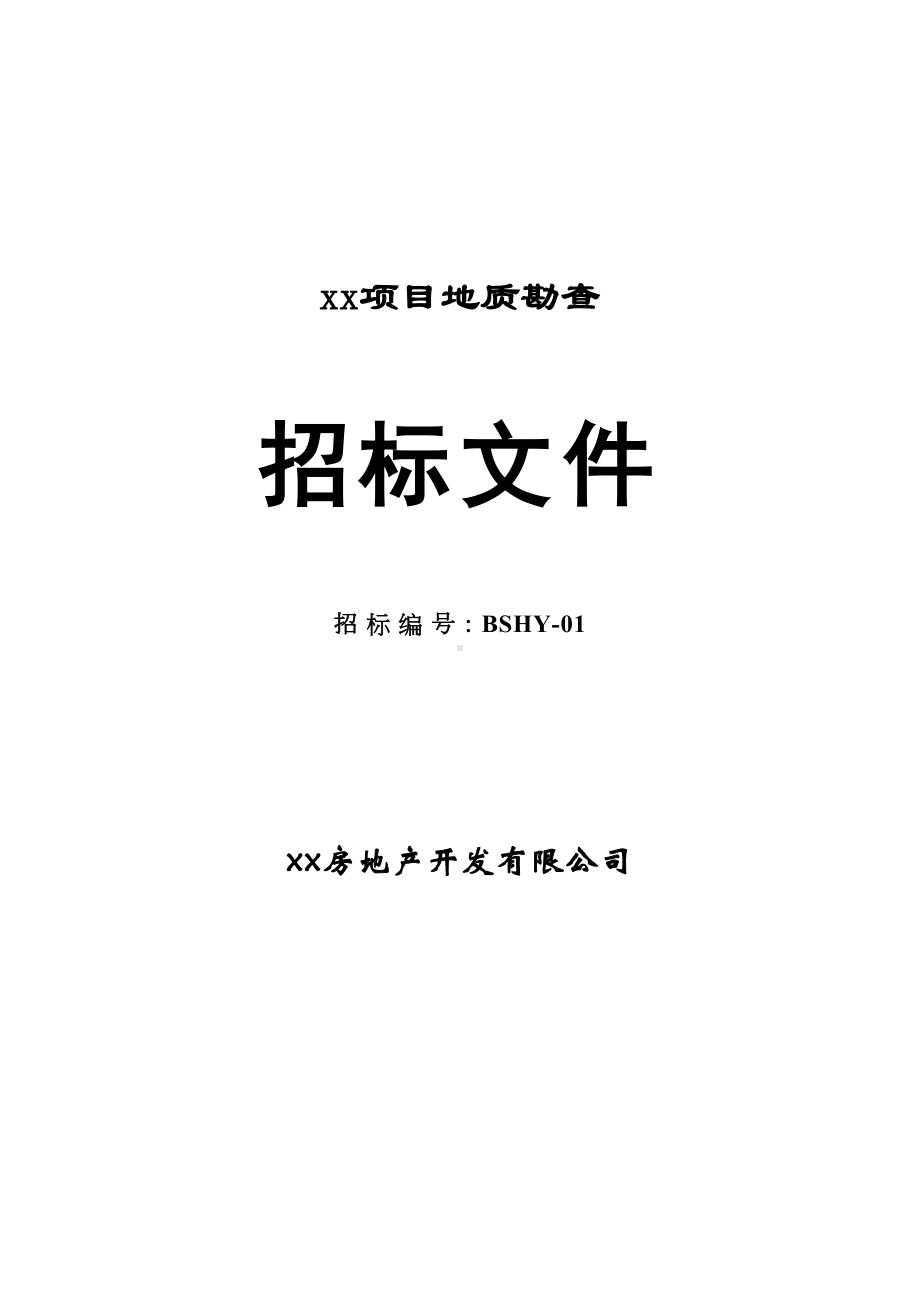 勘查招标文件及配套合同概要(DOC 42页).doc_第1页