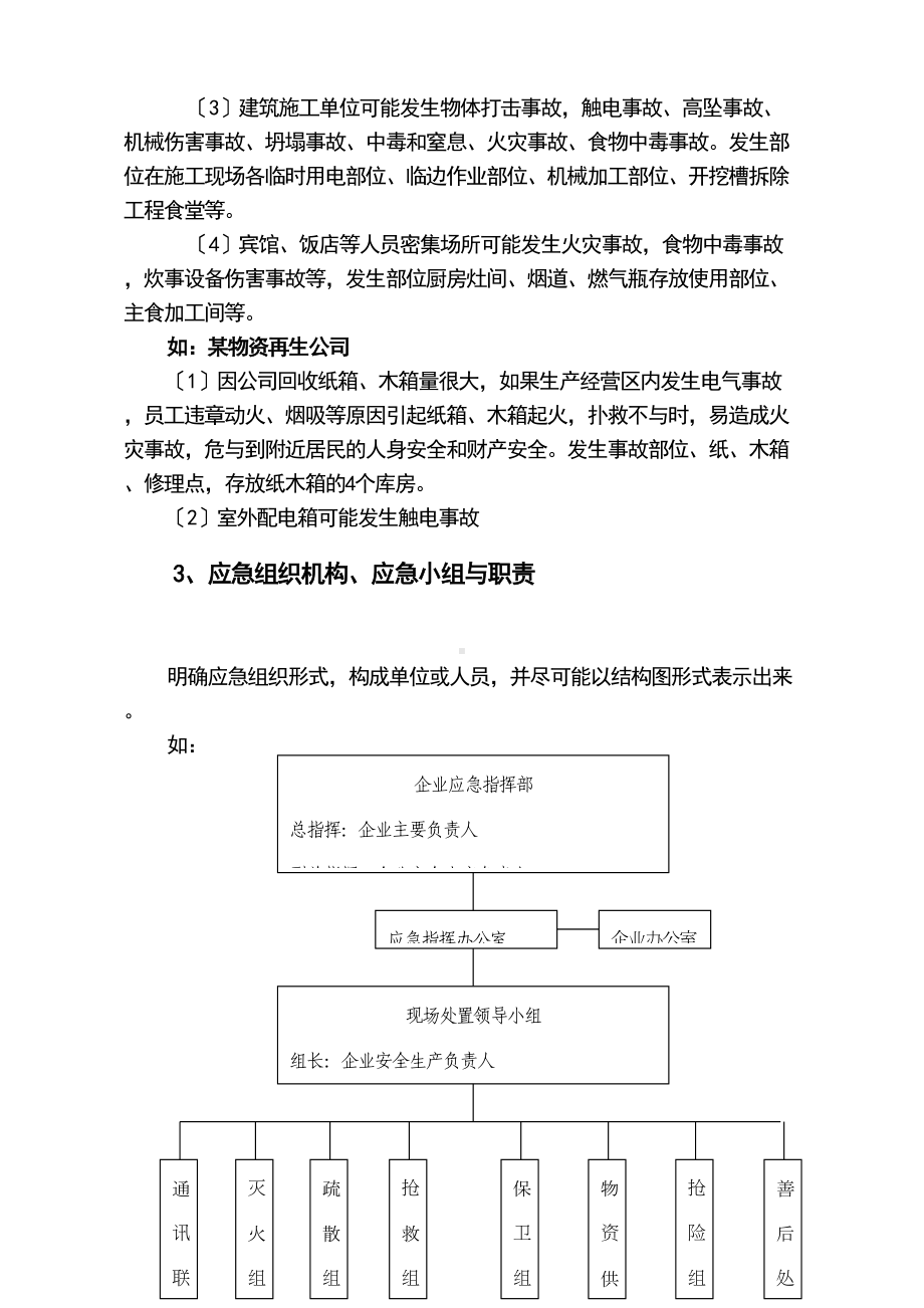 中小型的企业的安全的系统生产的事故应急预案范文(DOC 15页).doc_第3页