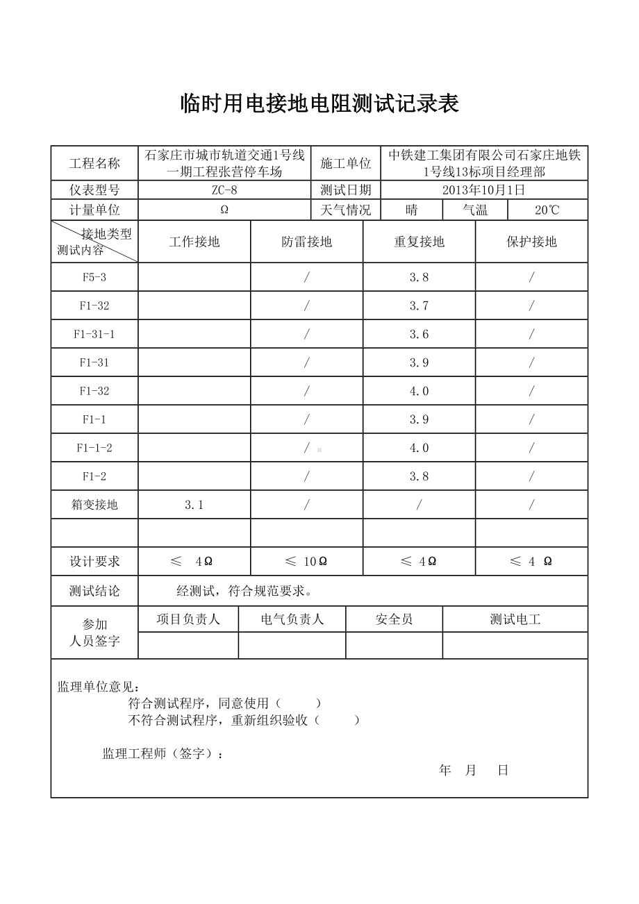 临时用电接地电阻测试记录文本表(DOC 9页).doc_第2页