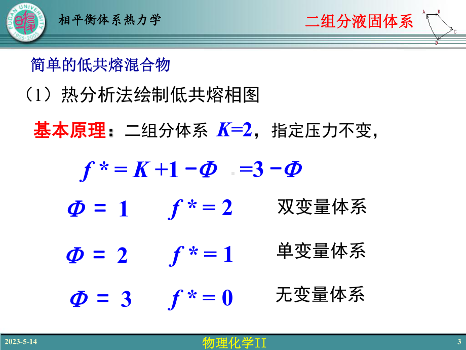 物理化学Ⅱ63-相平衡体系热力学(三)-二组分液固体系的相图-2课件.ppt_第3页