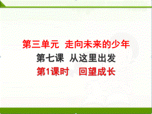 部编人教版初中道德与法制九年级下册课件：第3单元第7课第1课时回望成长.ppt
