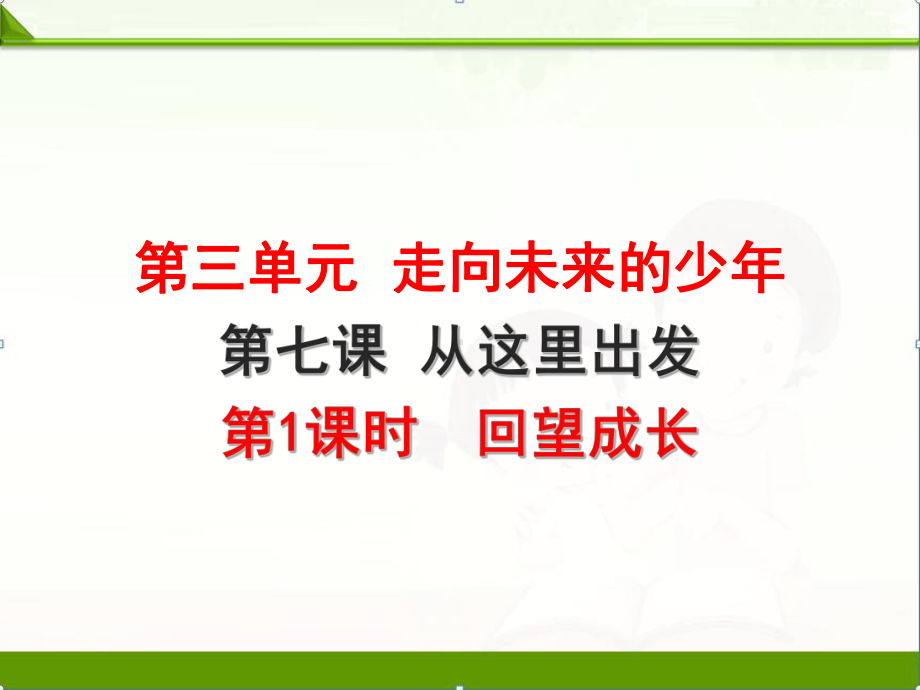 部编人教版初中道德与法制九年级下册课件：第3单元第7课第1课时回望成长.ppt_第1页