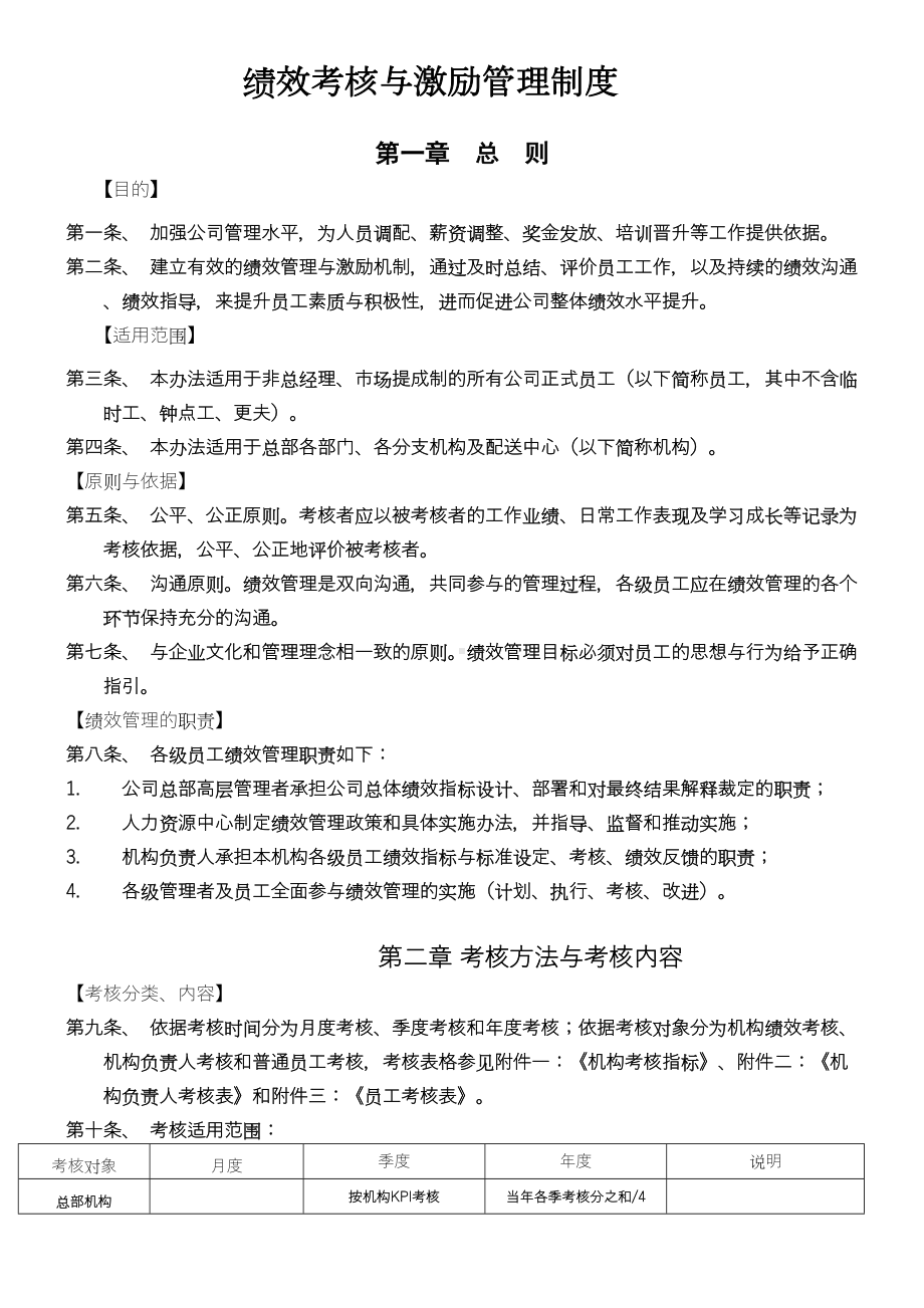 《绩效考核与激励管理制度》(DOC 25页).doc_第1页