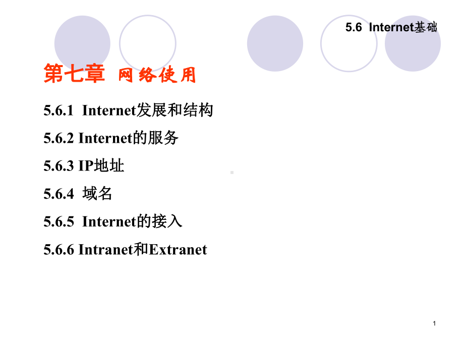 计算机应用基础：网络使用课件.ppt_第1页