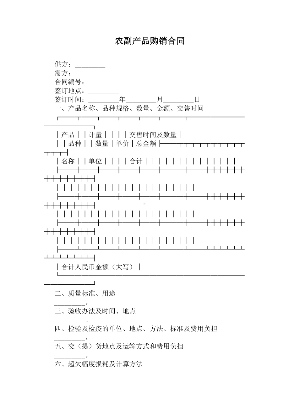 农副产品购销合同(标准版)(DOC 25页).docx_第1页