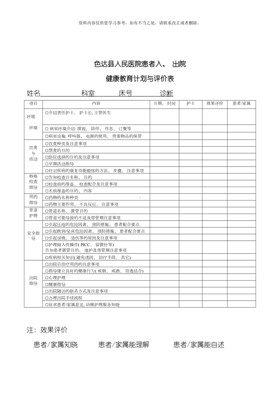 出院指导与随访工作管理相关制度要求及流程图样本(DOC 14页).doc_第3页