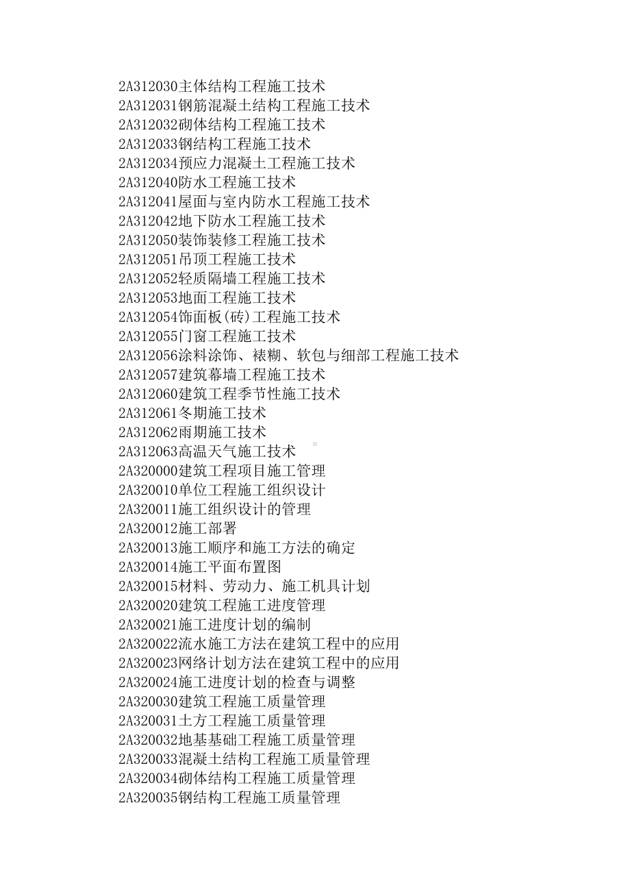 二级建造师建筑工程实务2020年考试大纲目录(DOC 5页).docx_第2页