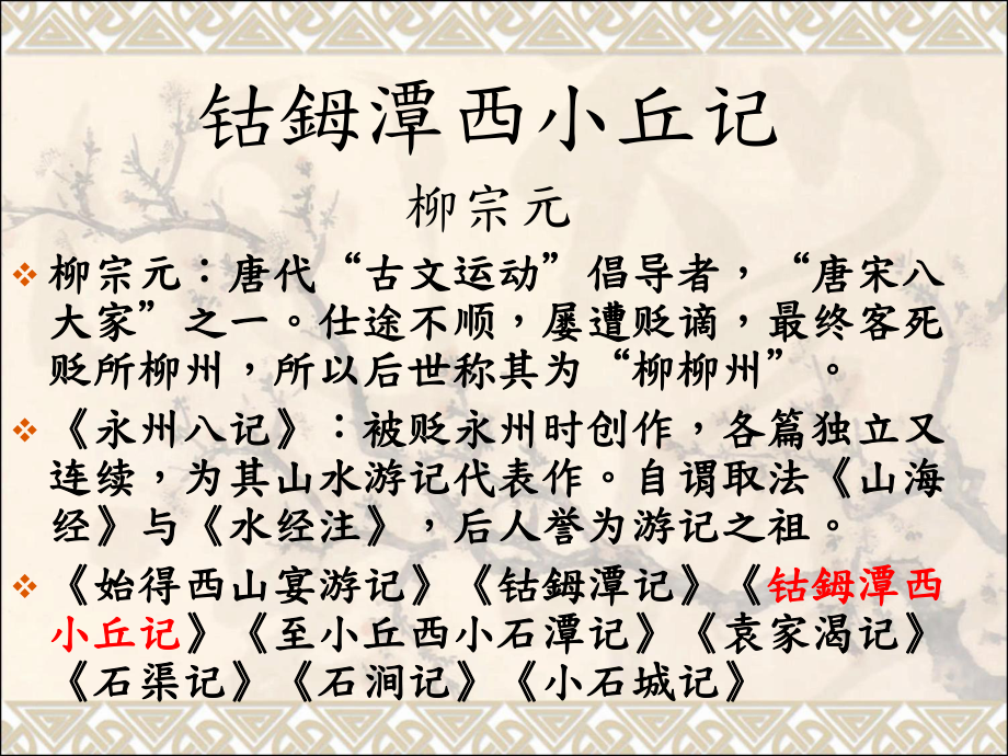 苏教版高中语文-唐宋八大家散文选读(选修)课题3-01-钴姆潭西小丘记课件.ppt_第3页