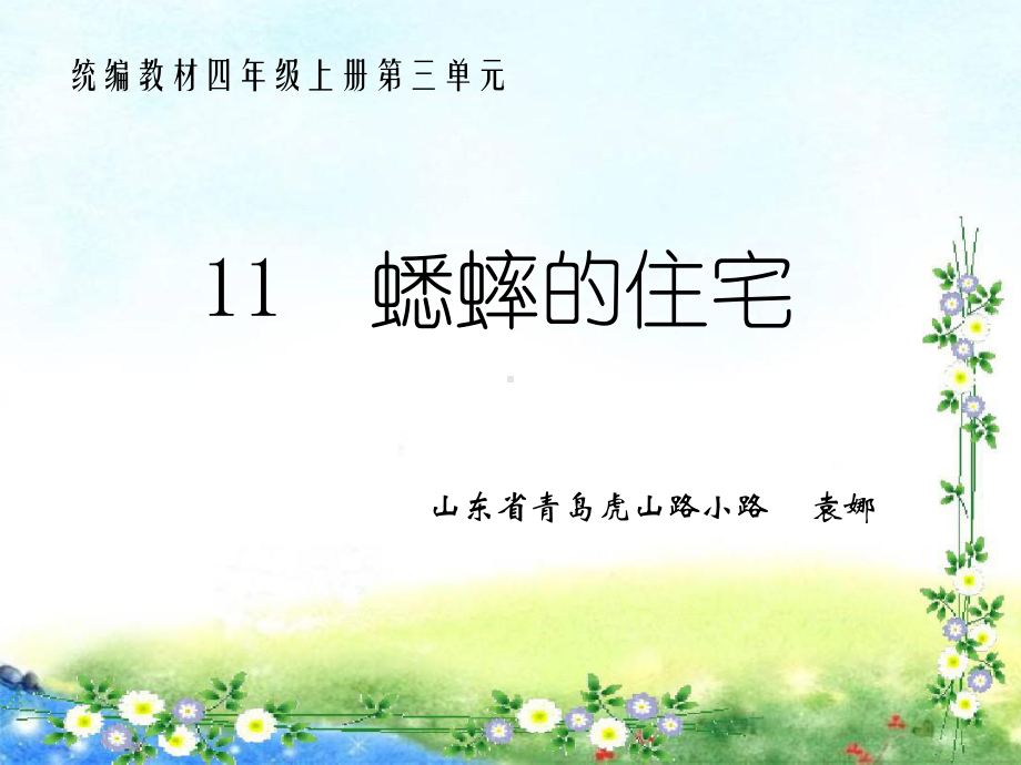 部编四年级上册语文：11蟋蟀的住宅课件.ppt_第1页