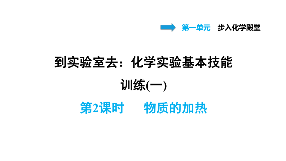 第一单元-到实验室去化学实验基本技能训练12-物质的加热-2020秋鲁教五四版八年级化学课件.ppt_第1页