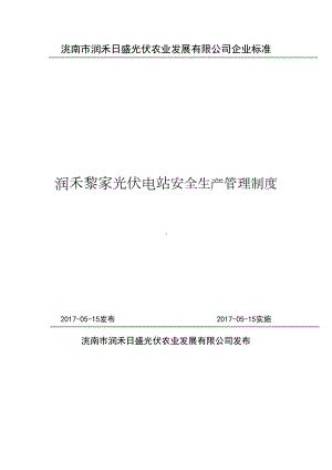 光伏电站安全生产管理制度(DOC 40页).docx