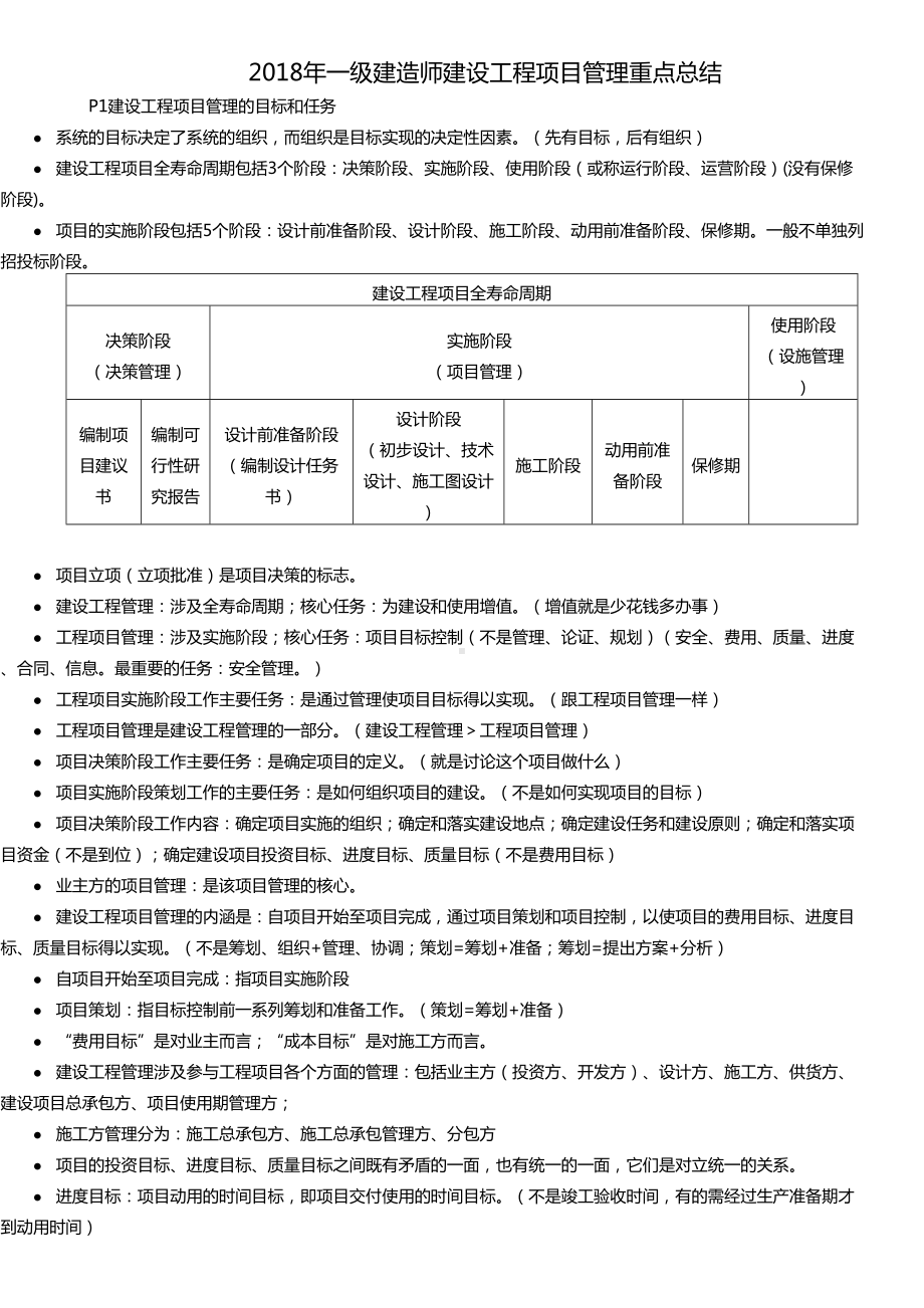 一建项目管理知识点整理(可打印)(DOC 64页).doc_第3页