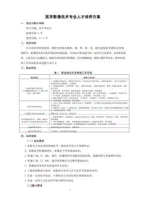 医学影像技术专业人才培养方案.docx