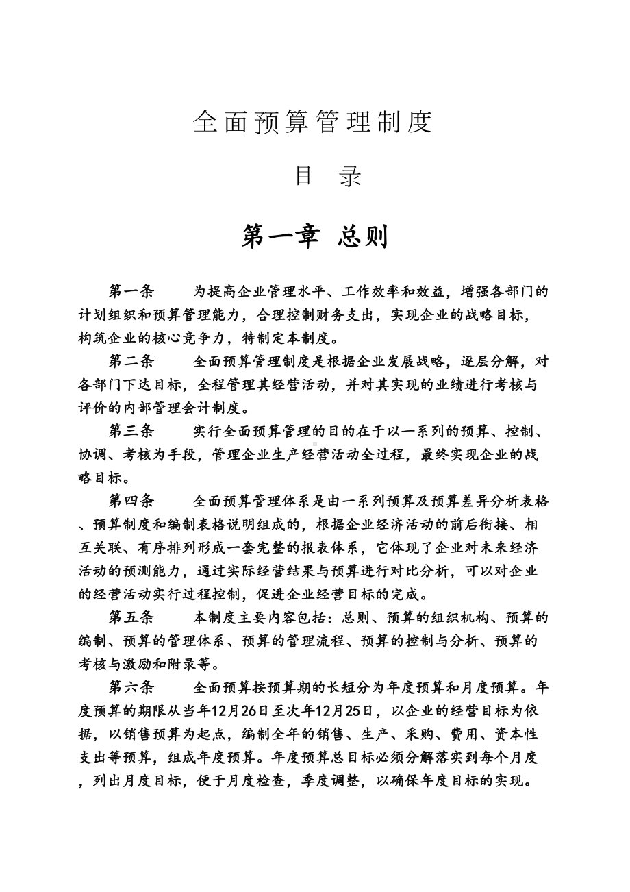 医药行业全面预算管理制度(DOC 26页).docx_第1页