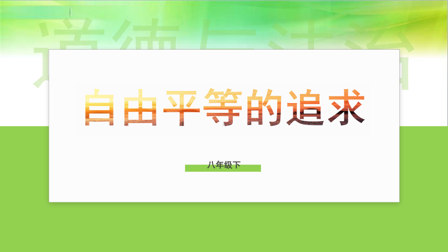 部编人教版八年级下册道德与法治自由平等的追求-课件.pptx_第3页