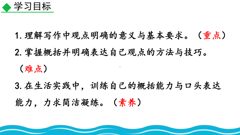 部编人教版九年级语文上册写作《观点要明确》课件.pptx_第2页