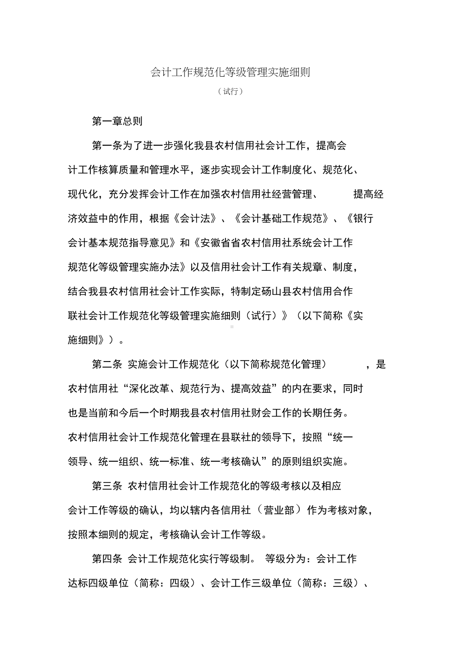 会计工作规范化等级管理制度实施细则(DOC 28页).docx_第3页