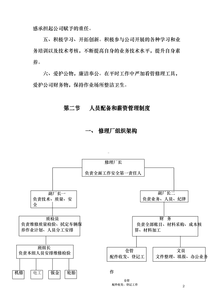 修理厂管理制度和岗位职责说明(DOC 20页).docx_第2页