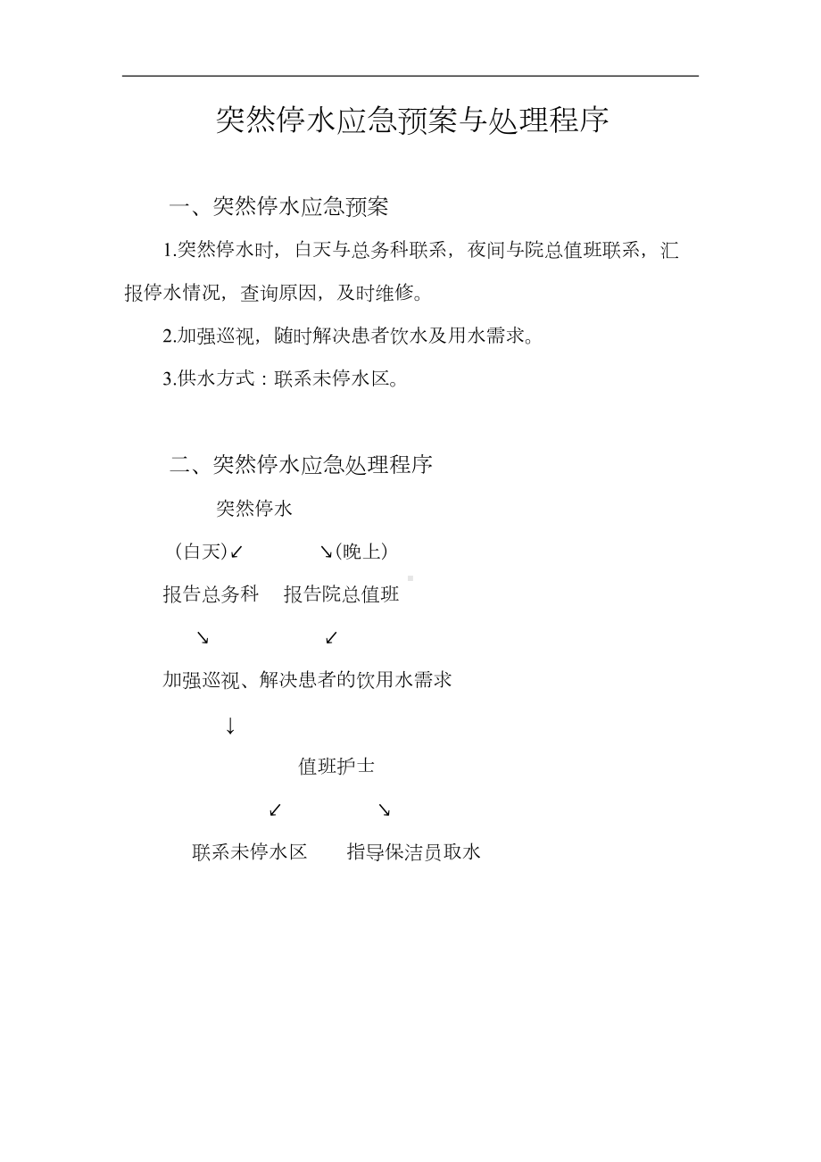 医院突然停水应急预案与处理程序(DOC 35页).docx_第1页