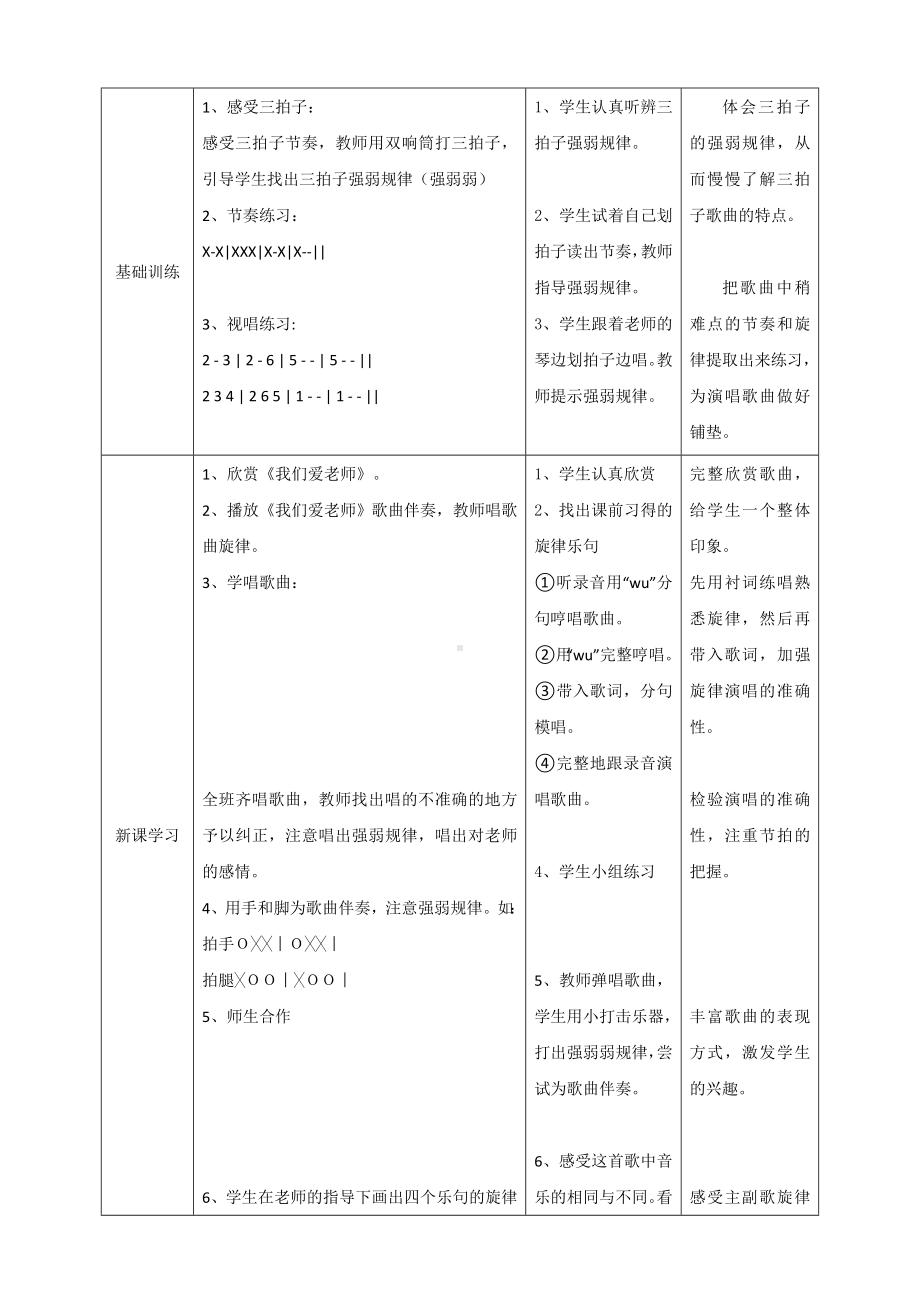 花城版小学音乐三年级上册第1课我们爱老师(教案).doc_第2页