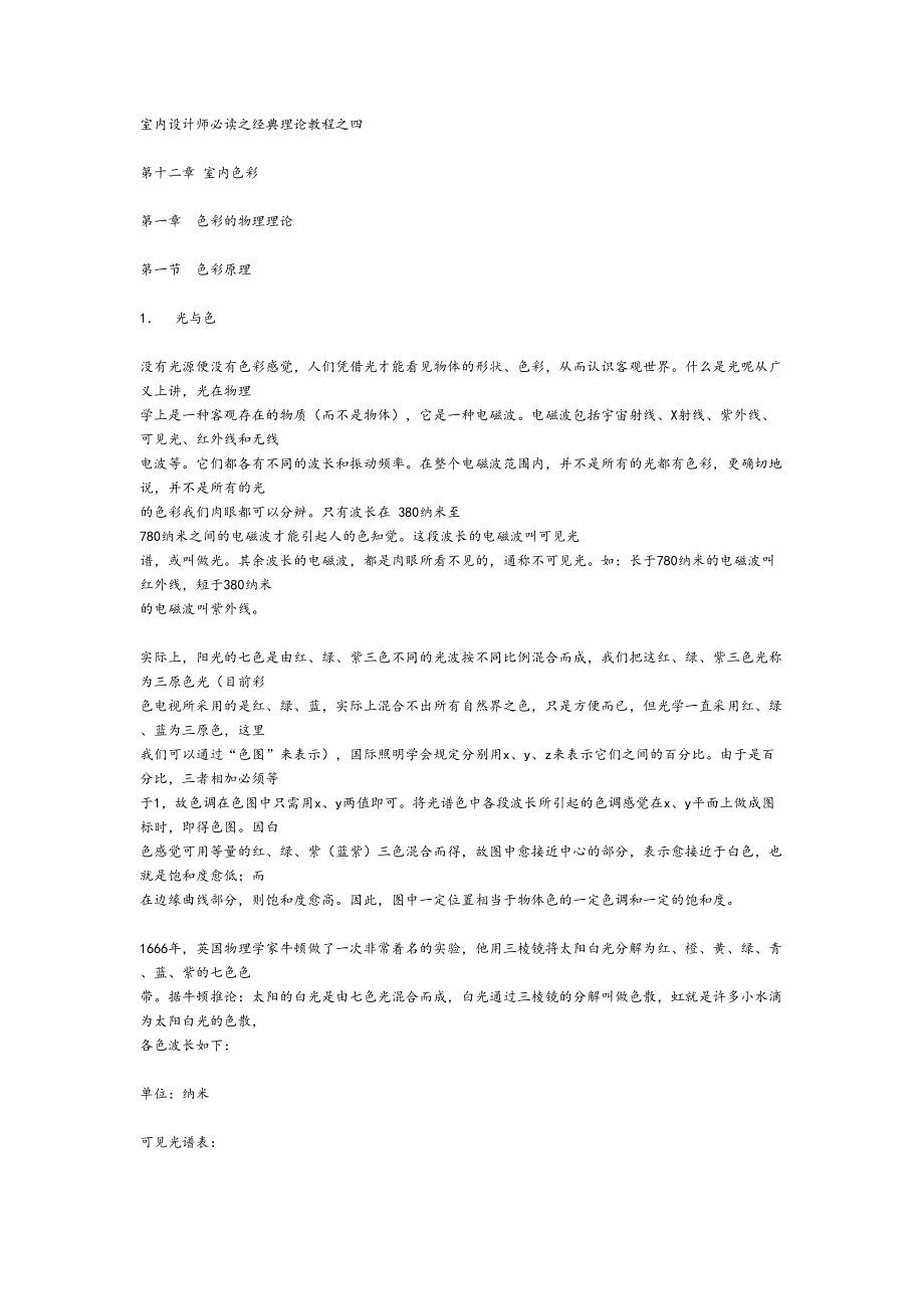 室内设计师必读之经典理论教程之四(DOC 15页).doc_第1页