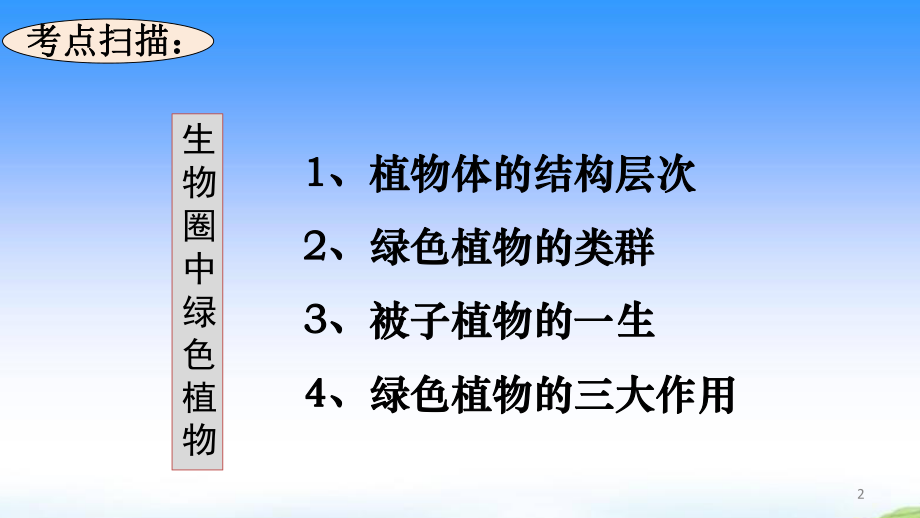 初中生物人教版七年级上册第二章-被子植物的一生课件.pptx_第2页