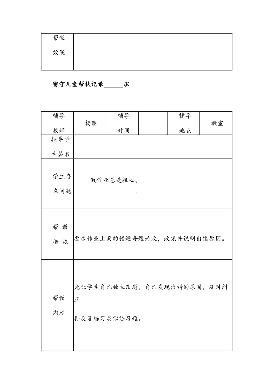 小学留守儿童帮扶记录表(DOC 25页).doc_第3页