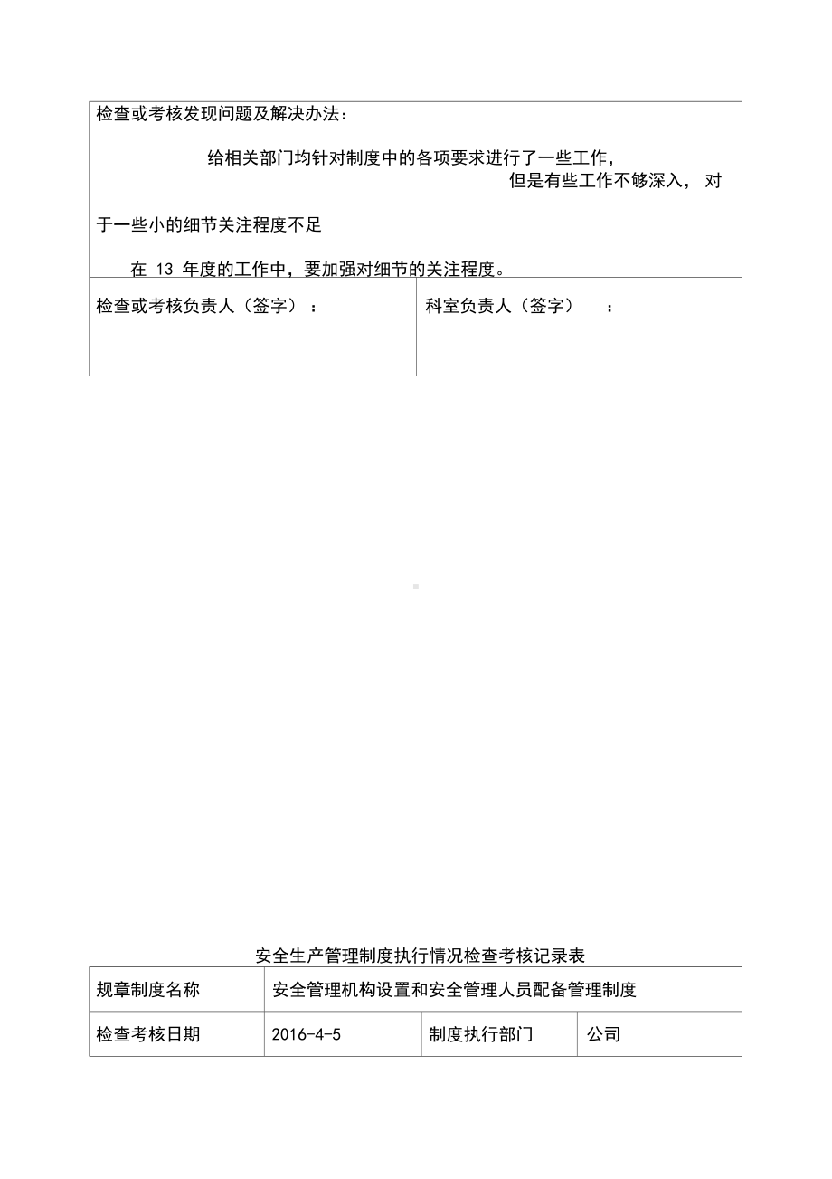 安全生产管理制度执行情况检查考核记录表(参考)(DOC 22页).docx_第2页